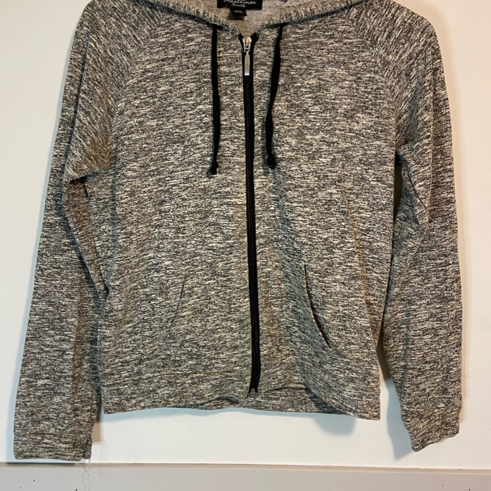 Grey Zip Hoodie Sweater